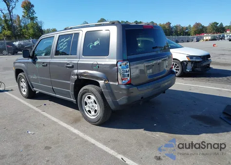 2017 Jeep Patriot Sport Fwd из США, поврежденный, VIN 1C4NJPBA2HD140962